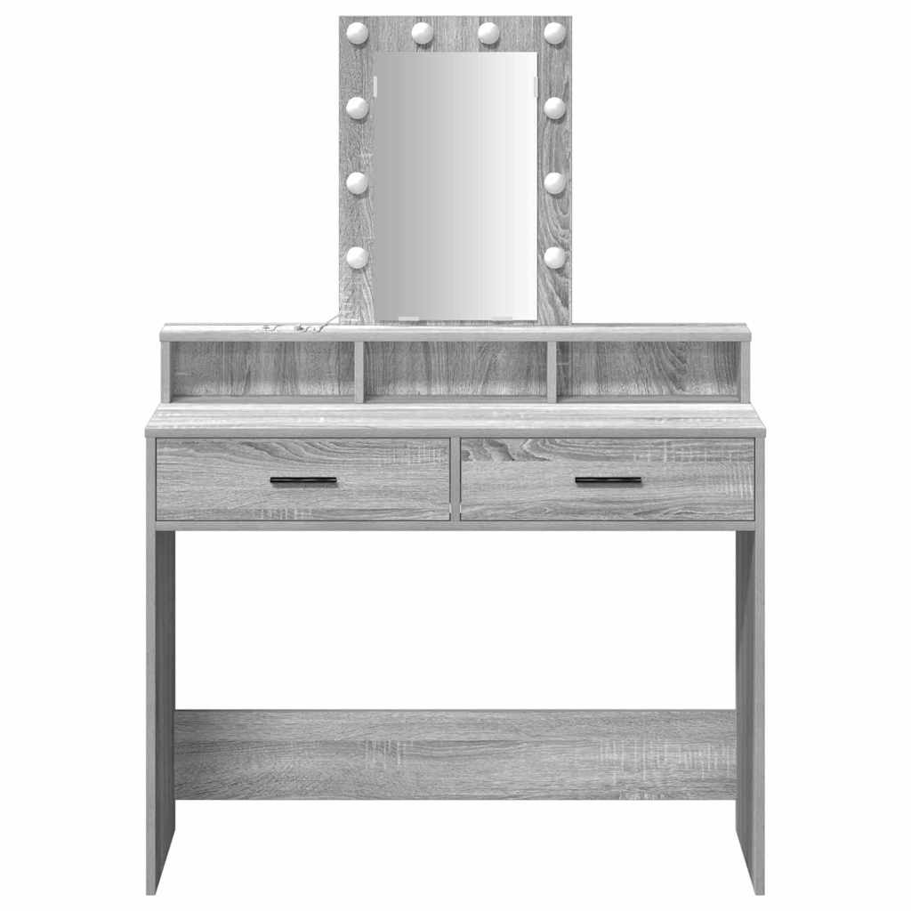 Schminktisch Grau 100 x 41 x 140 cm Holzwerkstoff