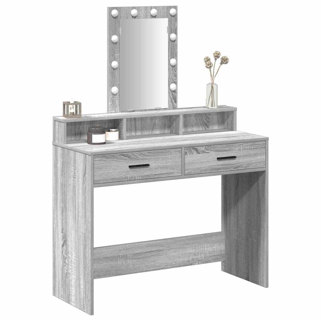 Schminktisch Grau 100 x 41 x 140 cm Holzwerkstoff