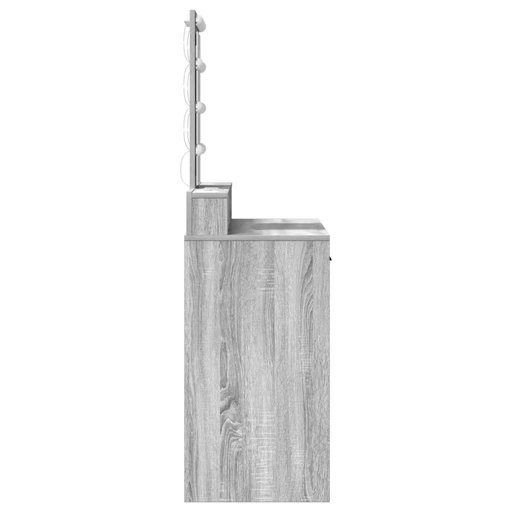 Schminktisch Grau 100 x 41 x 140 cm Holzwerkstoff