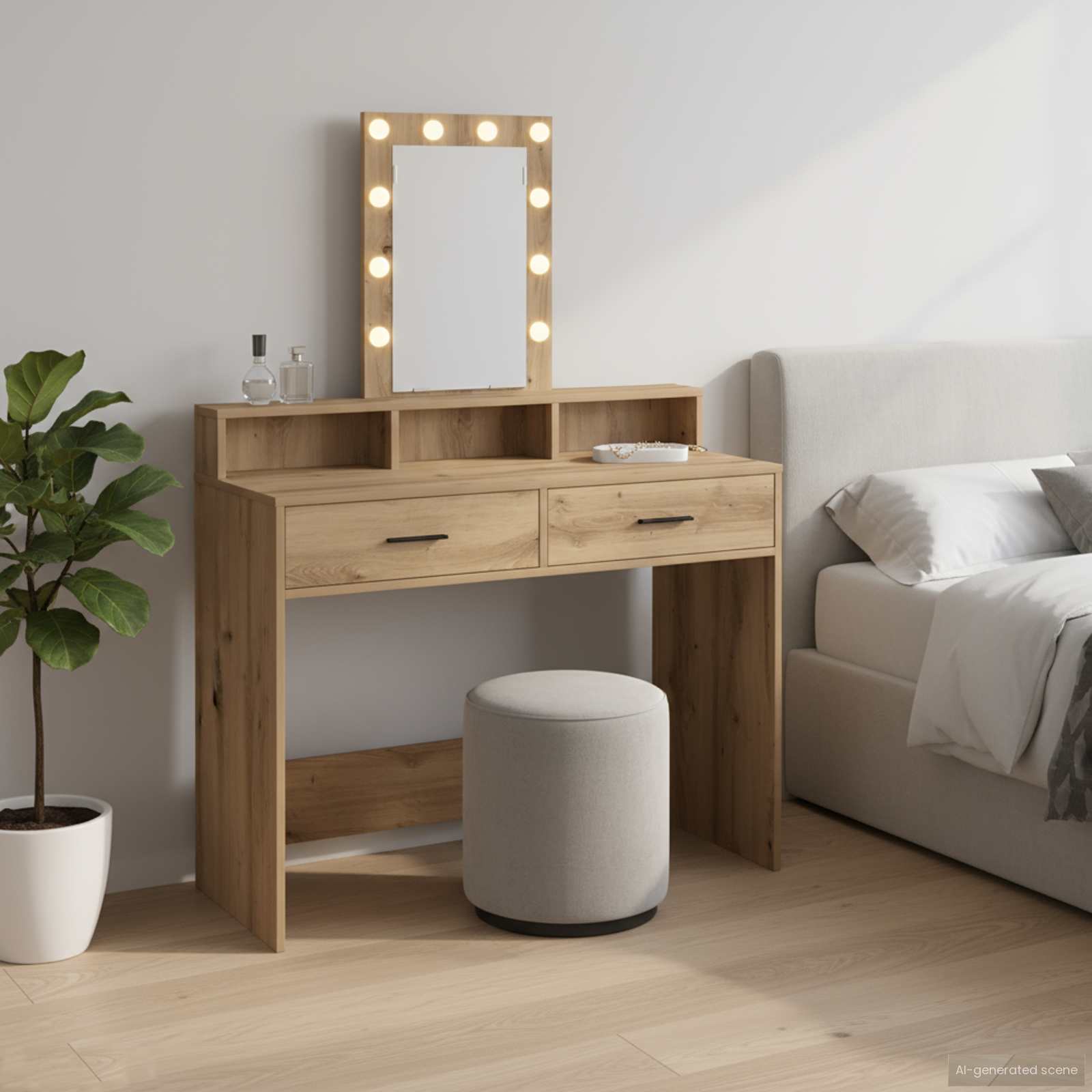 Schminktisch Braun 100 x 41 x 140 cm Holzwerkstoff