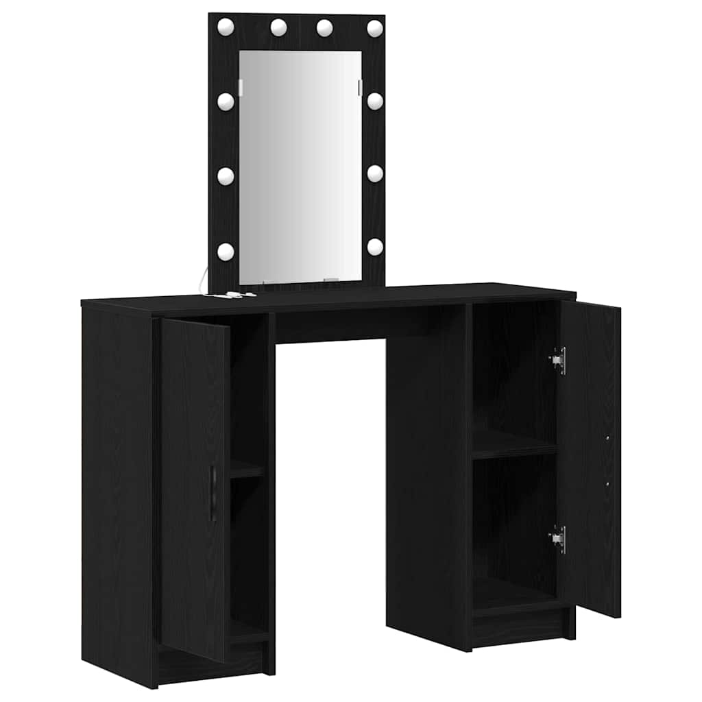 Schminktisch Schwarz 102 x 33 x 135 cm Holzwerkstoff