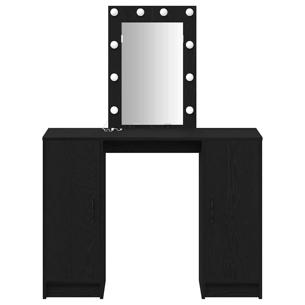 Schminktisch Schwarz 102 x 33 x 135 cm Holzwerkstoff