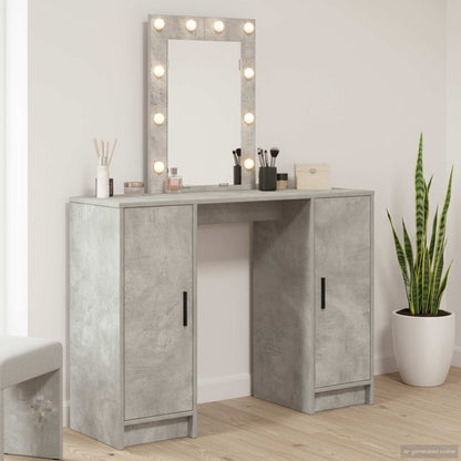 Schminktisch Hellgrau 102 x 33 x 135 cm Holzwerkstoff