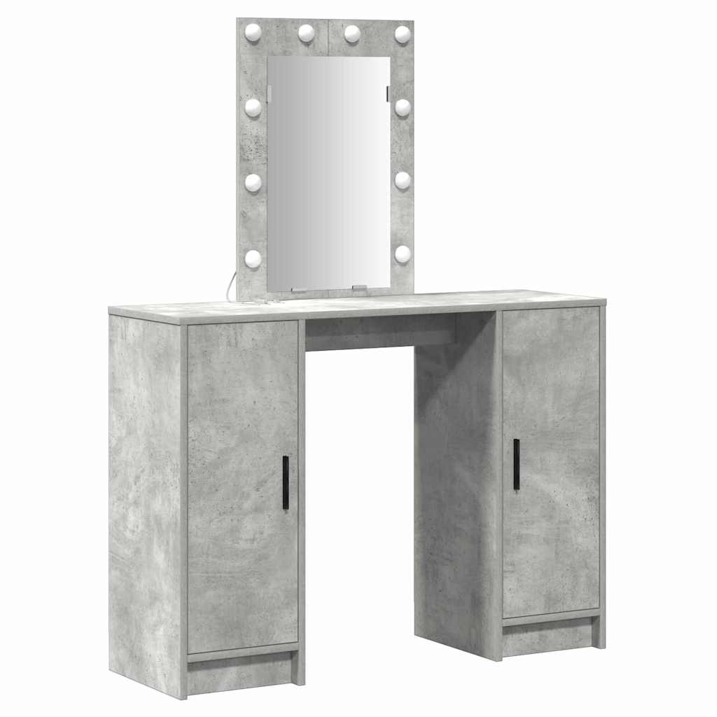 Schminktisch Hellgrau 102 x 33 x 135 cm Holzwerkstoff