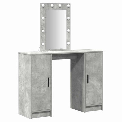 Schminktisch Hellgrau 102 x 33 x 135 cm Holzwerkstoff