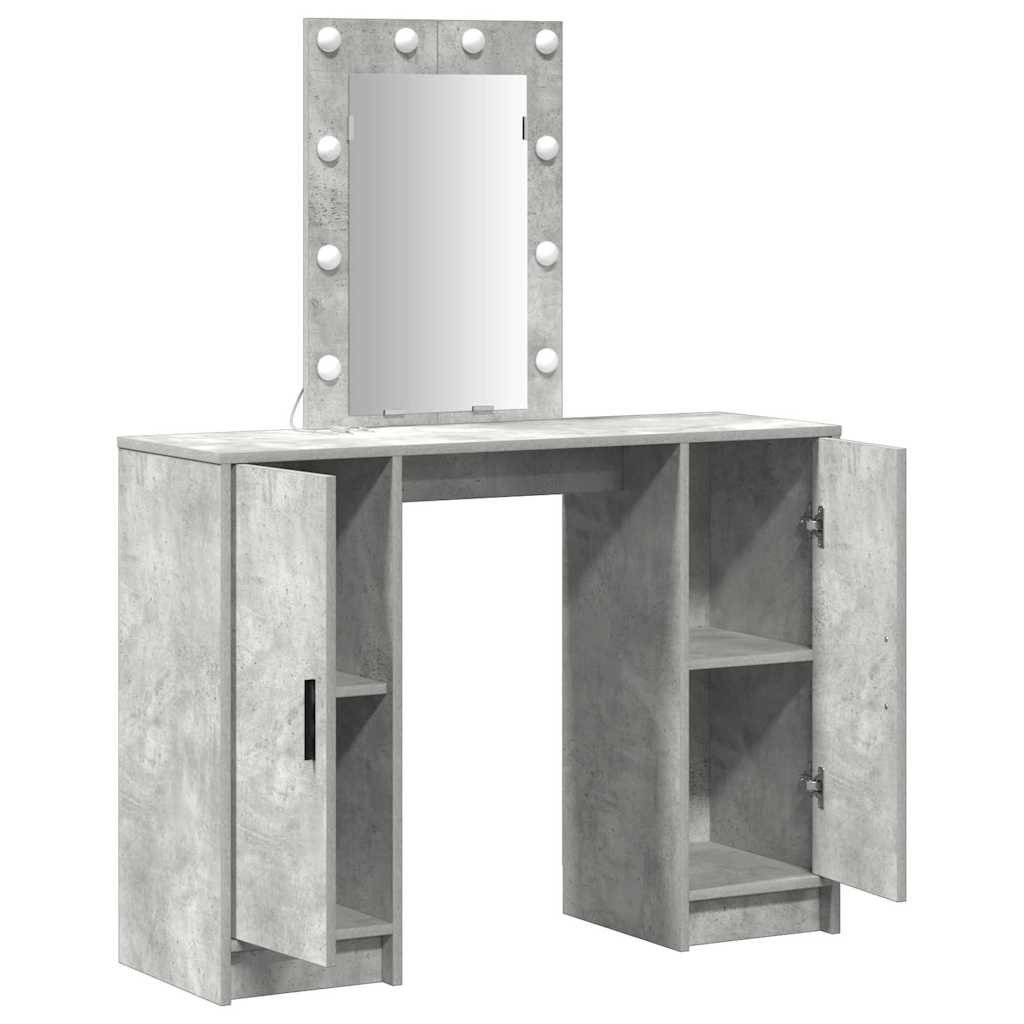 Schminktisch Hellgrau 102 x 33 x 135 cm Holzwerkstoff