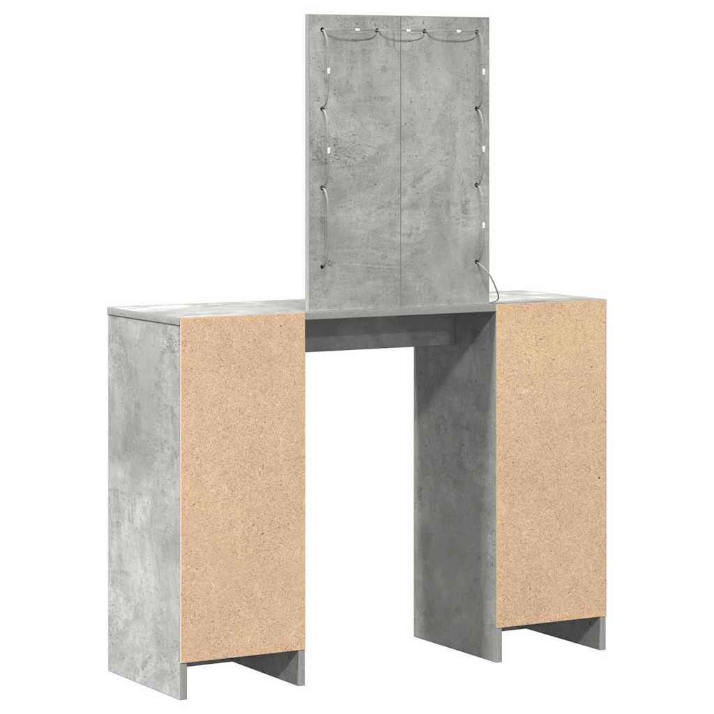 Schminktisch Hellgrau 102 x 33 x 135 cm Holzwerkstoff