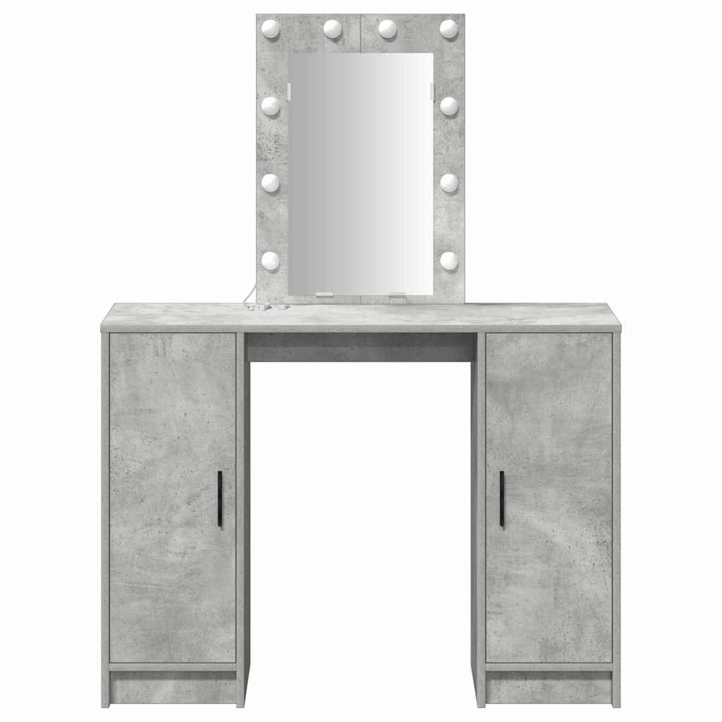Schminktisch Hellgrau 102 x 33 x 135 cm Holzwerkstoff