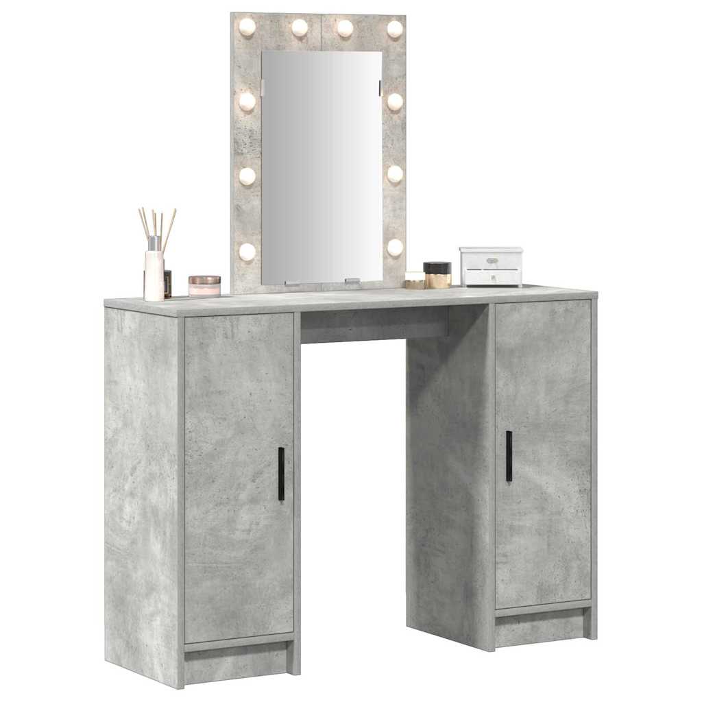 Schminktisch Hellgrau 102 x 33 x 135 cm Holzwerkstoff