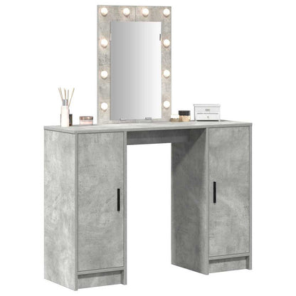 Schminktisch Hellgrau 102 x 33 x 135 cm Holzwerkstoff