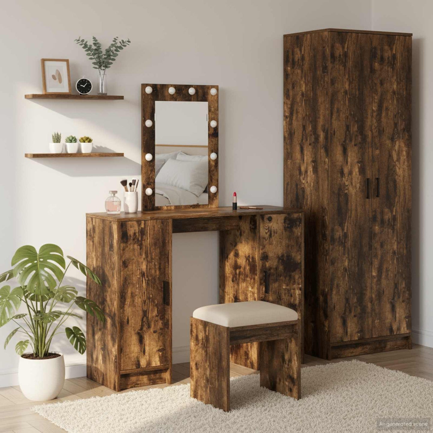 Schminktisch Braun 102 x 33 x 135 cm Holzwerkstoff