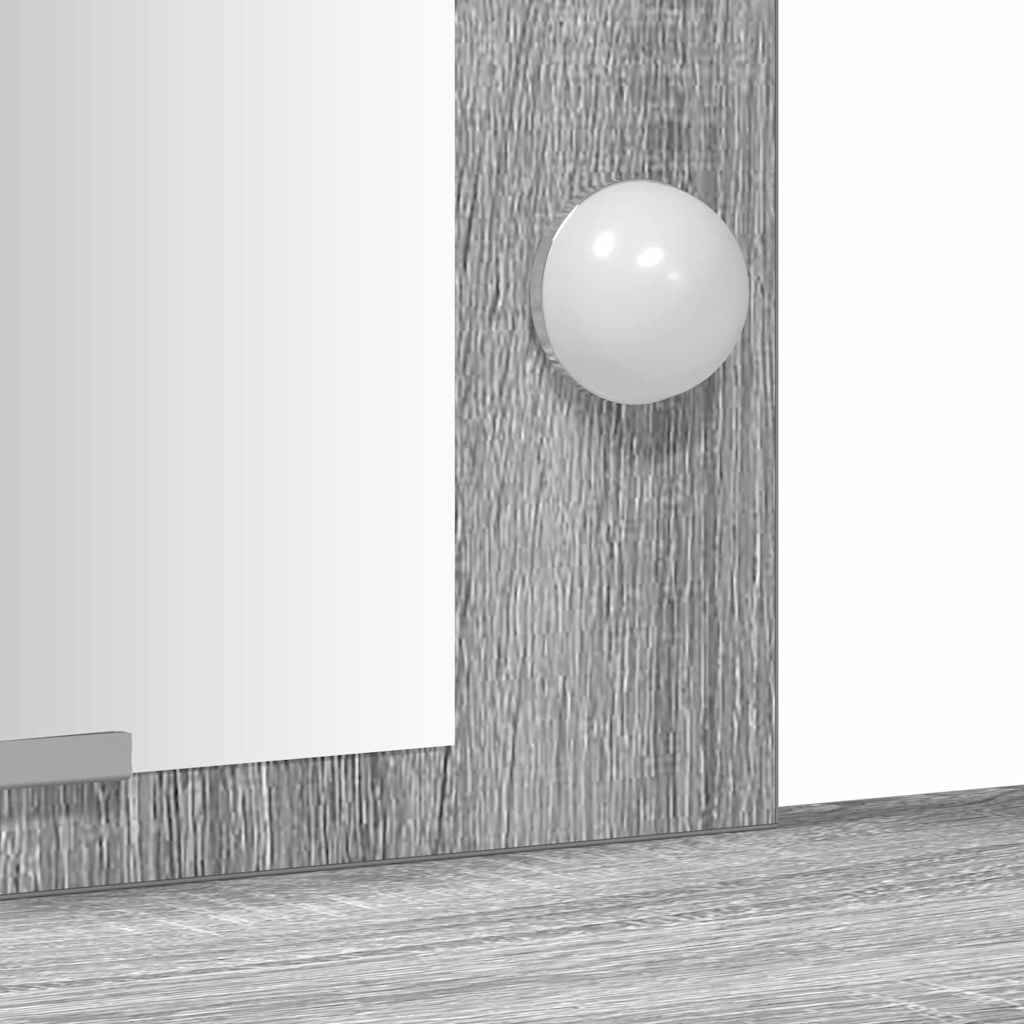 Schminktisch Grau 102 x 33 x 135 cm Holzwerkstoff