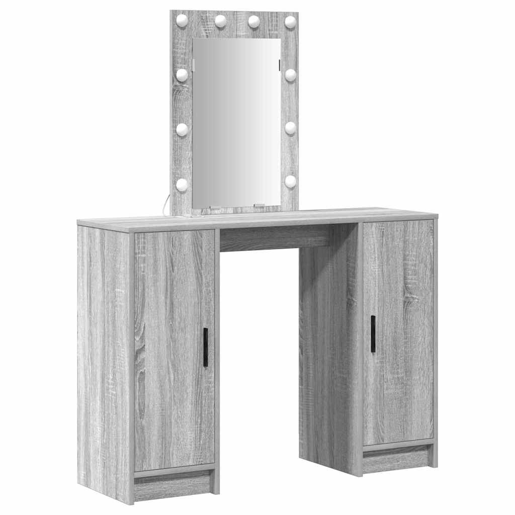 Schminktisch Grau 102 x 33 x 135 cm Holzwerkstoff