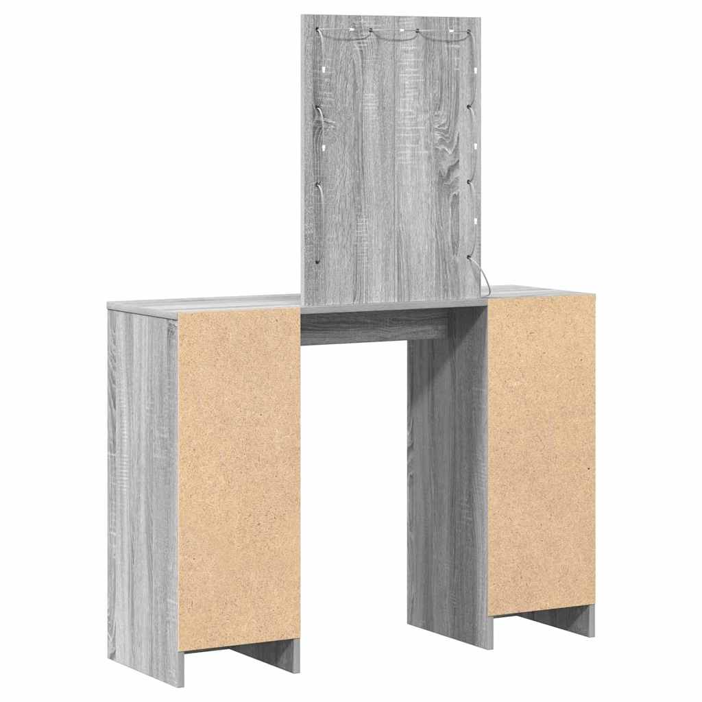 Schminktisch Grau 102 x 33 x 135 cm Holzwerkstoff