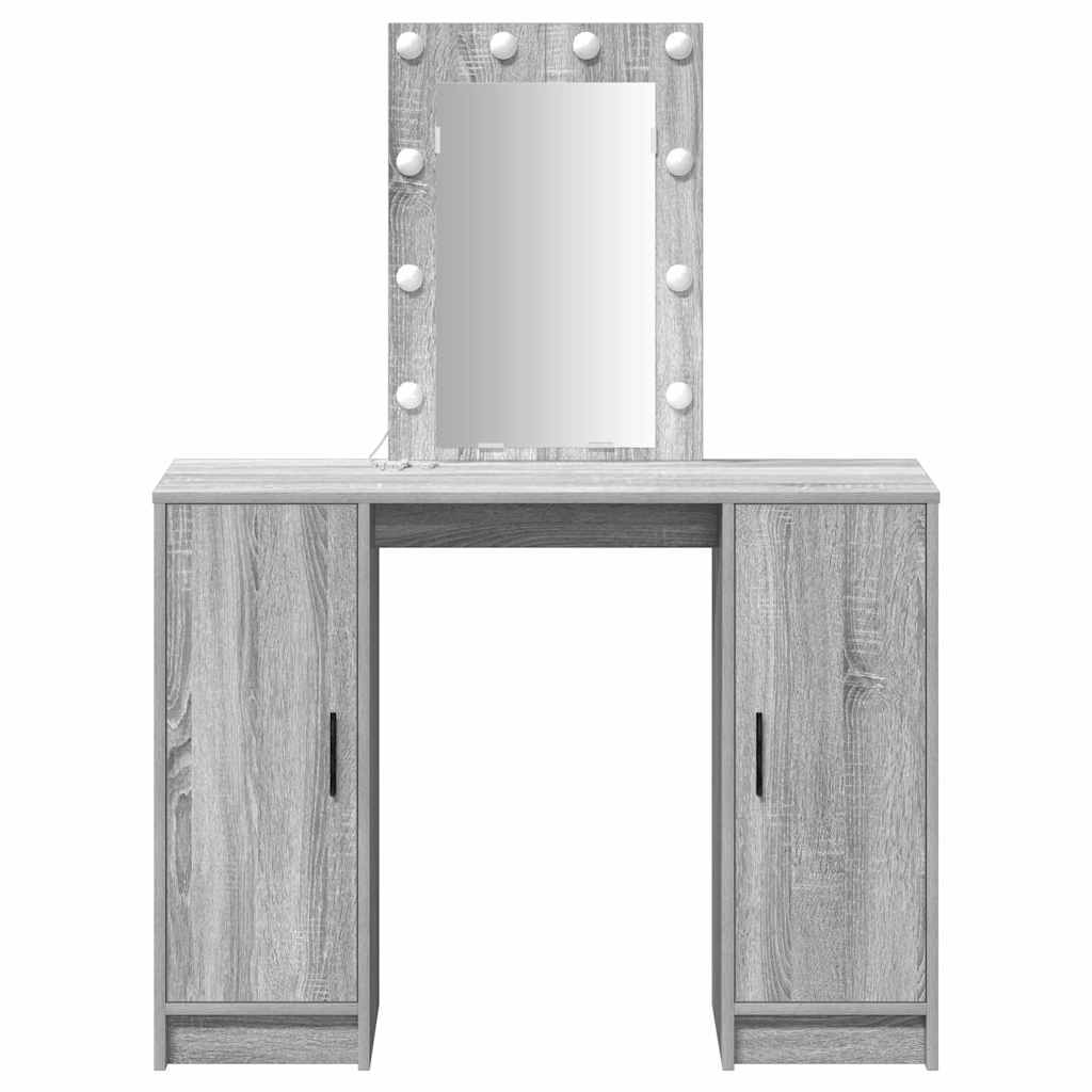 Schminktisch Grau 102 x 33 x 135 cm Holzwerkstoff