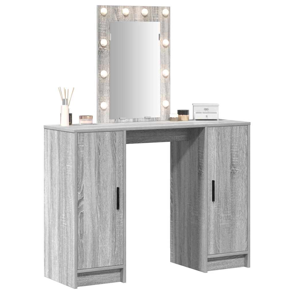 Schminktisch Grau 102 x 33 x 135 cm Holzwerkstoff