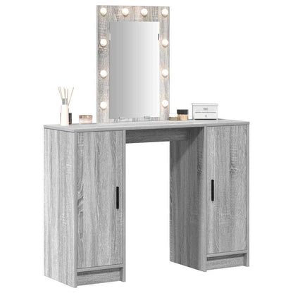 Schminktisch Grau 102 x 33 x 135 cm Holzwerkstoff