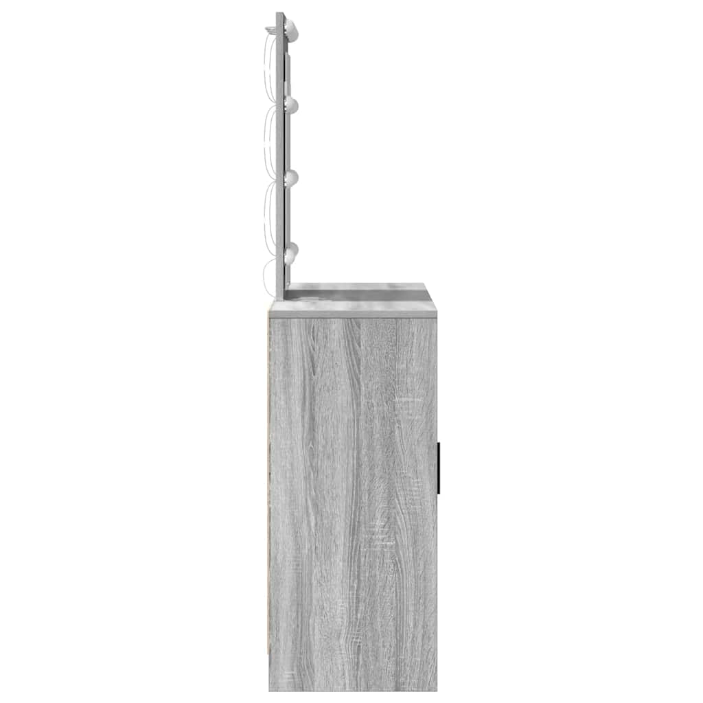 Schminktisch Grau 102 x 33 x 135 cm Holzwerkstoff