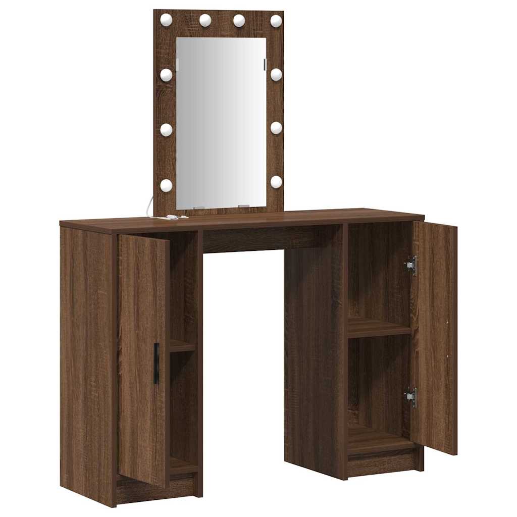Schminktisch Braun 102 x 33 x 135 cm Holzwerkstoff