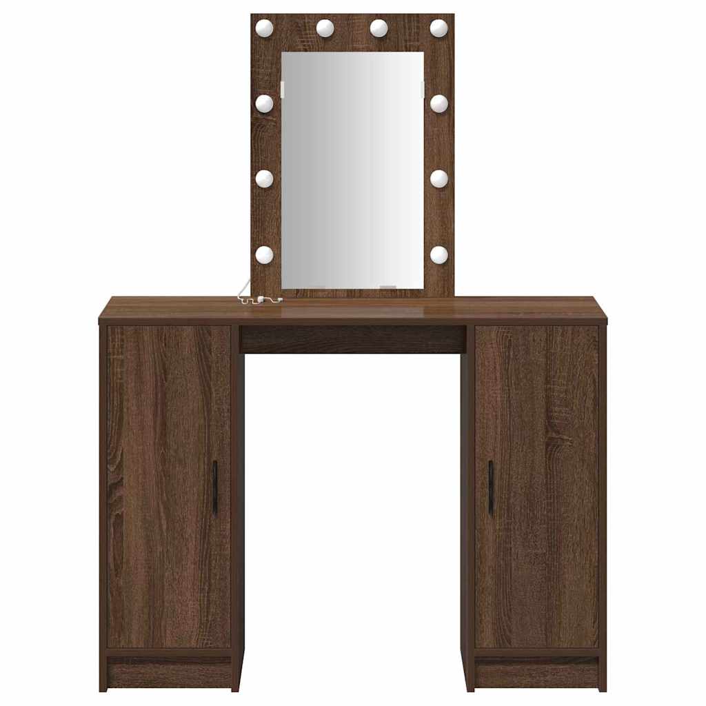 Schminktisch Braun 102 x 33 x 135 cm Holzwerkstoff