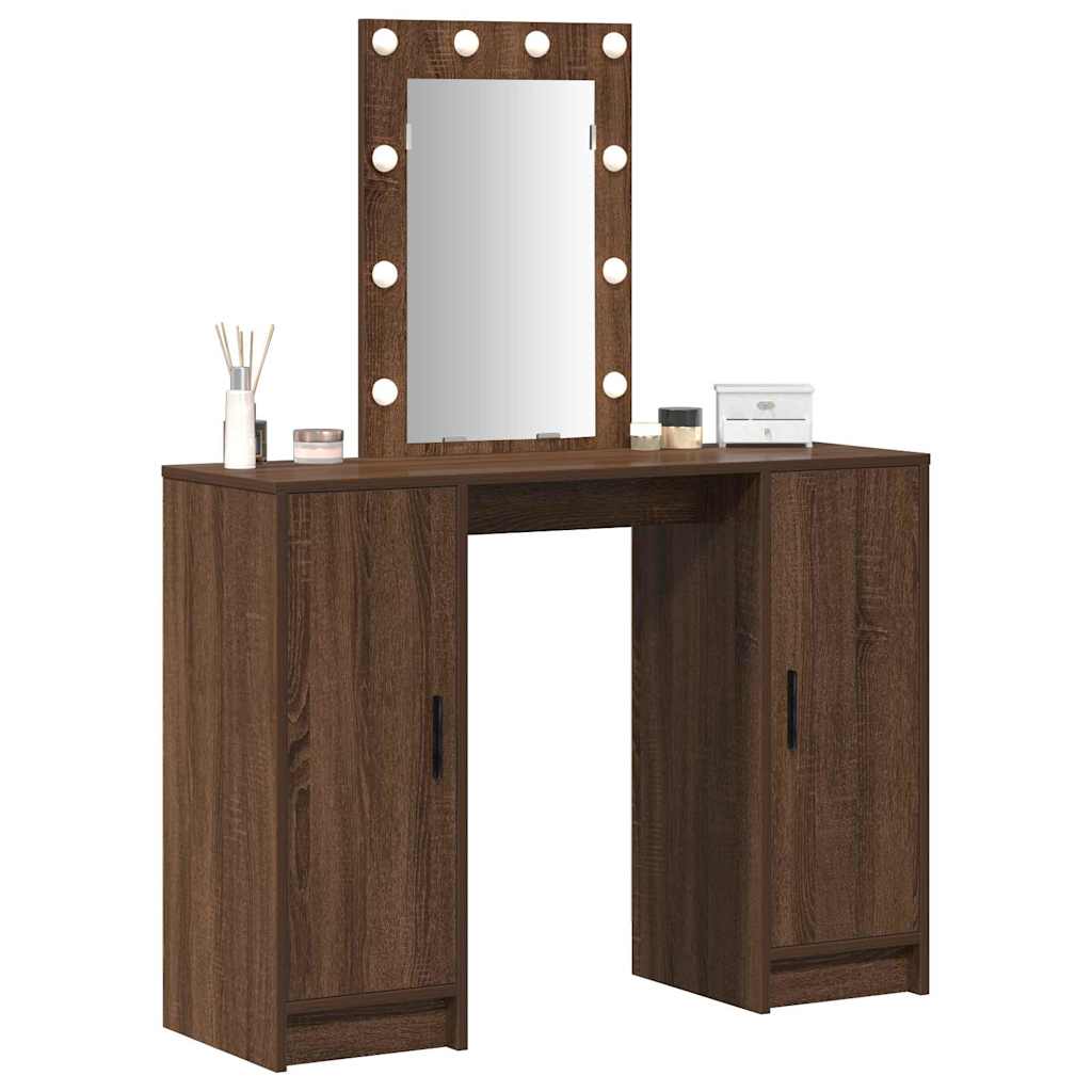 Schminktisch Braun 102 x 33 x 135 cm Holzwerkstoff
