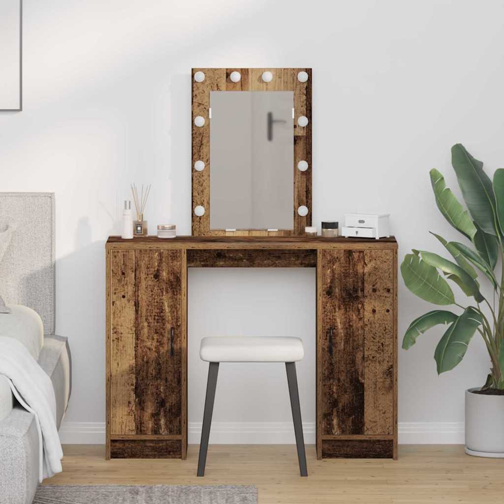 Schminktisch Braun 102 x 33 x 135 cm Holzwerkstoff