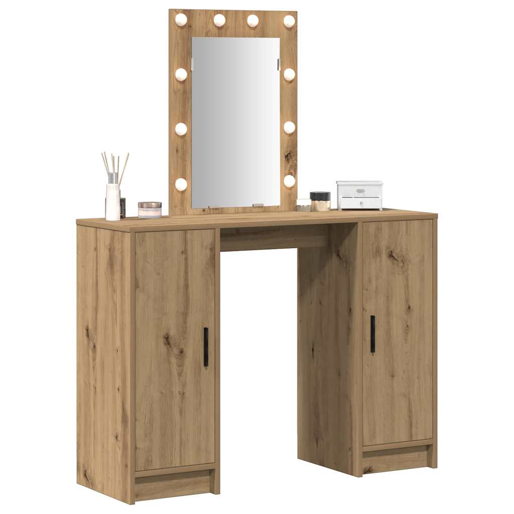 Schminktisch Braun 102 x 33 x 135 cm Holzwerkstoff