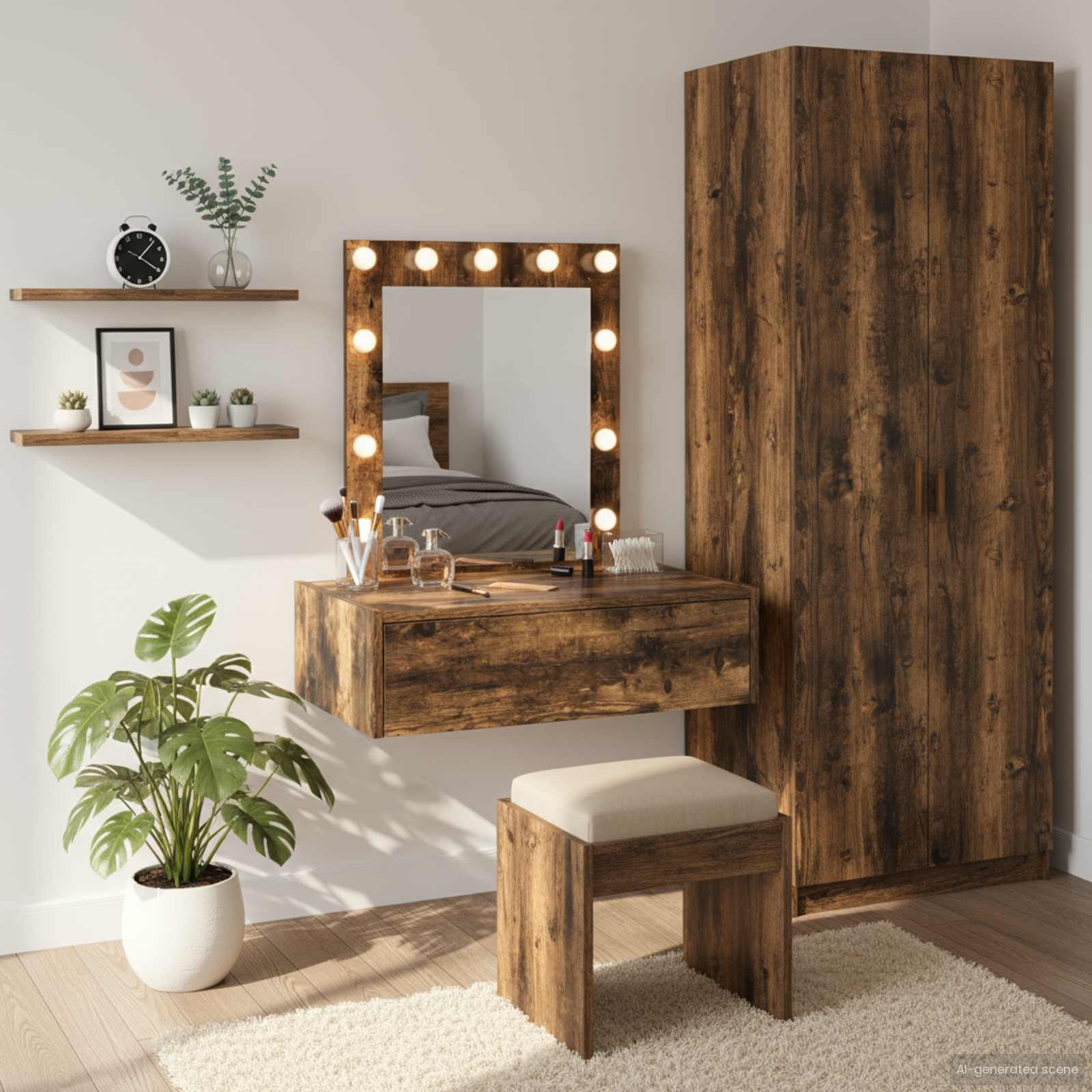 Schminktisch Braun 60 x 40 x 70 cm Holzwerkstoff