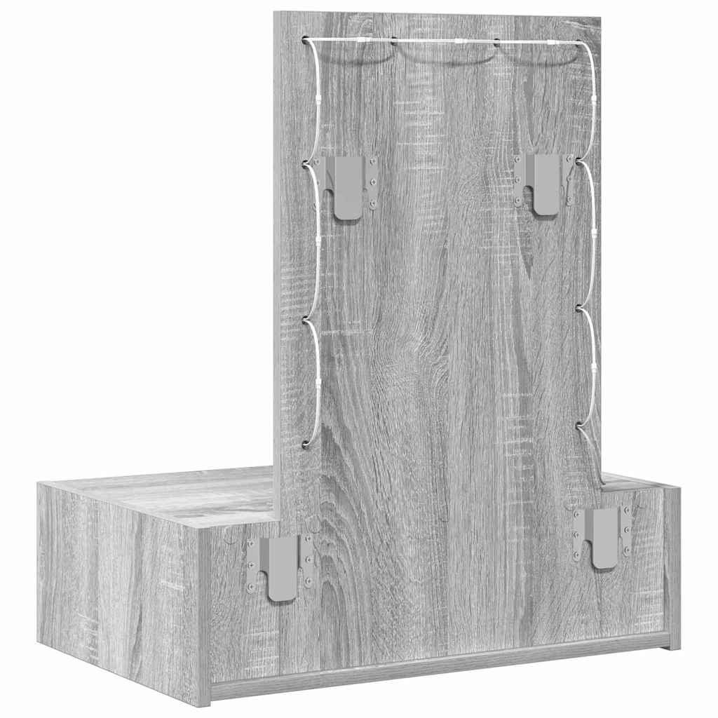 Schminktisch Grau 60 x 40 x 70 cm Holzwerkstoff