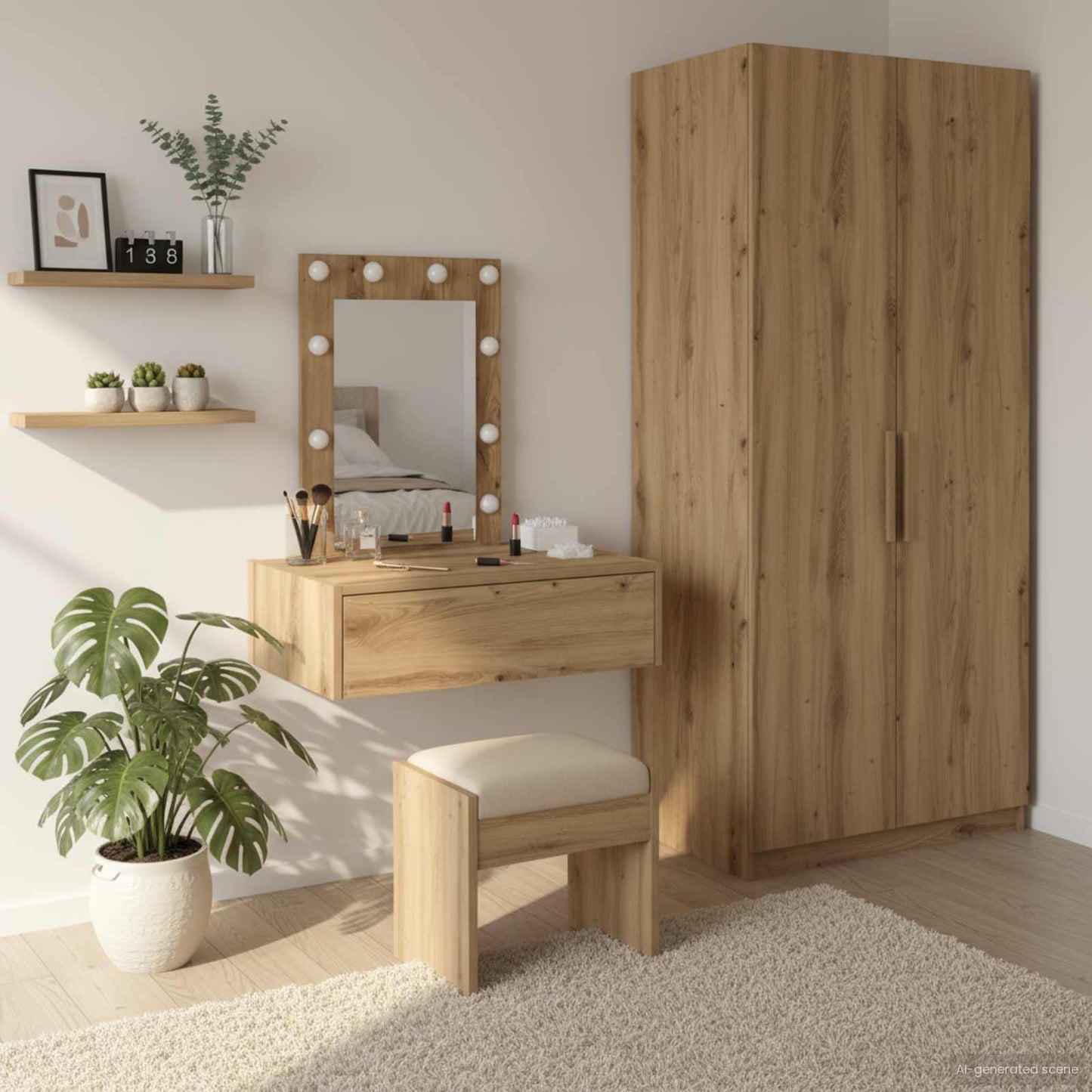 Schminktisch Braun 60 x 40 x 70 cm Holzwerkstoff