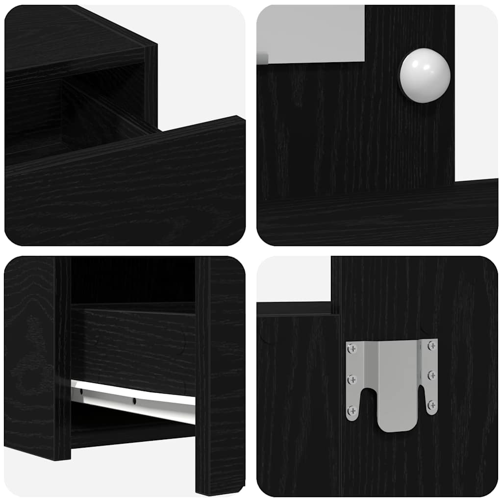 Schminktisch Schwarz 83 x 40 x 70 cm Holzwerkstoff