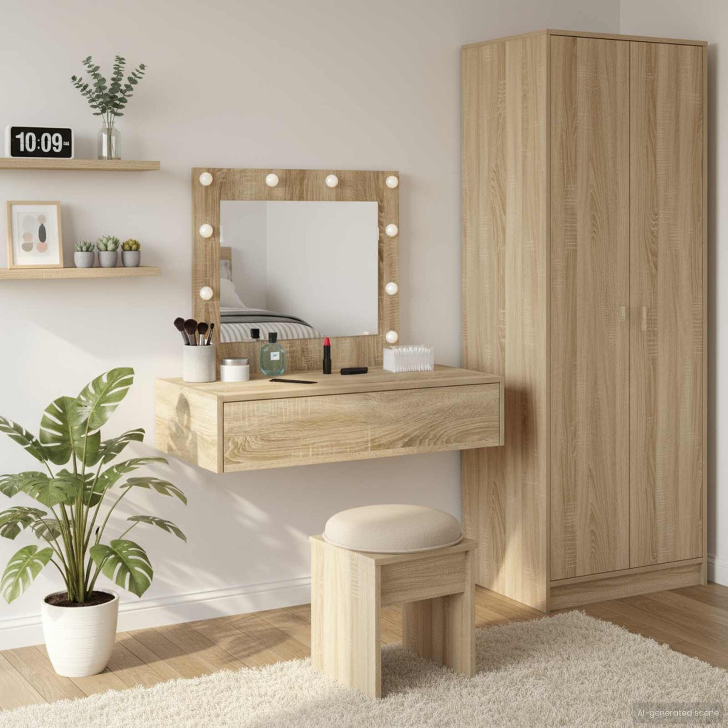 Schminktisch Braun 83 x 40 x 70 cm Holzwerkstoff