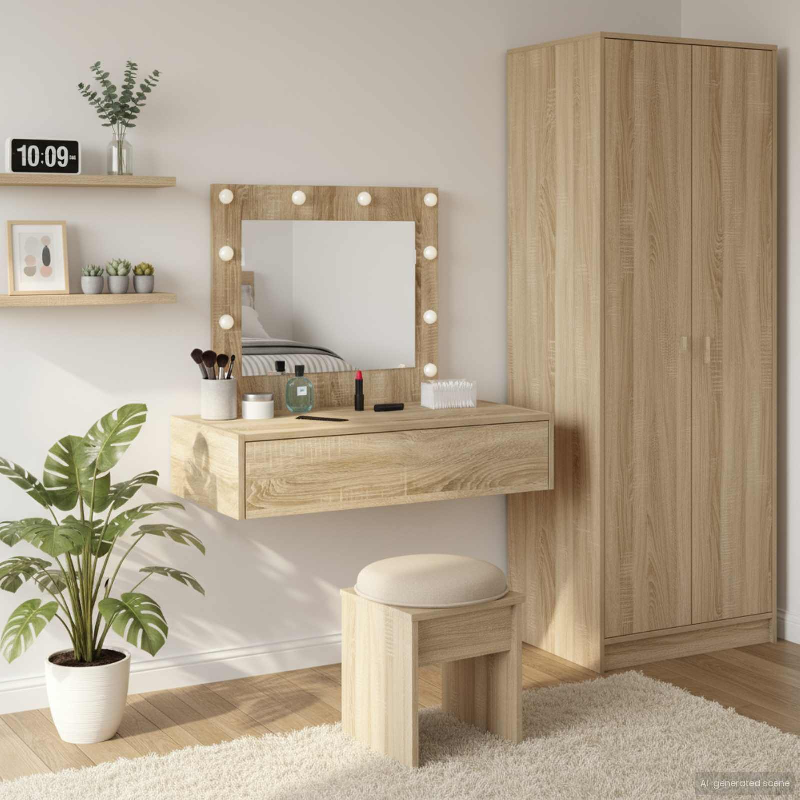 Schminktisch Braun 83 x 40 x 70 cm Holzwerkstoff