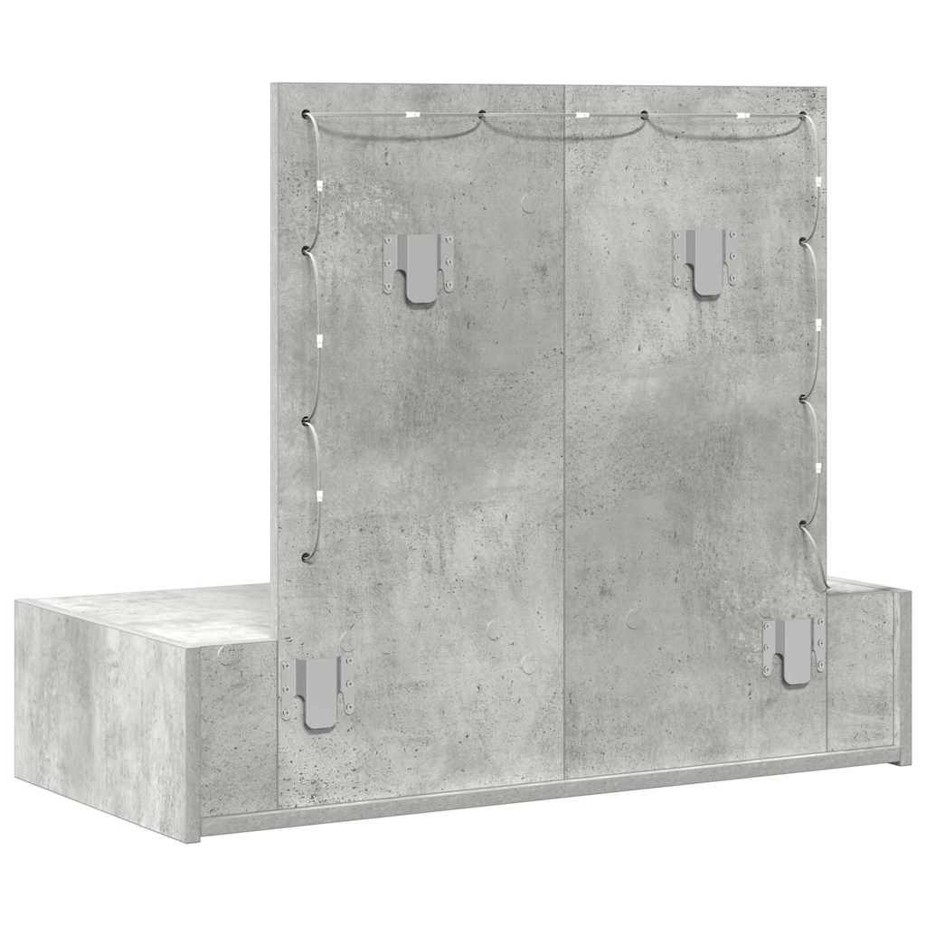 Schminktisch Grau 83 x 40 x 70 cm Holzwerkstoff