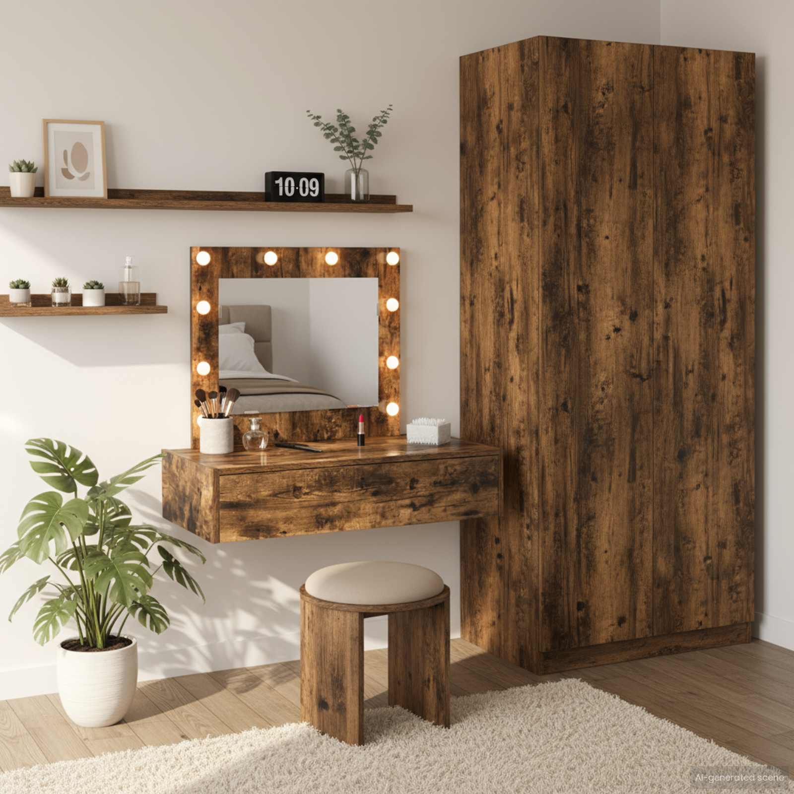 Schminktisch Braun 83 x 40 x 70 cm Holzwerkstoff