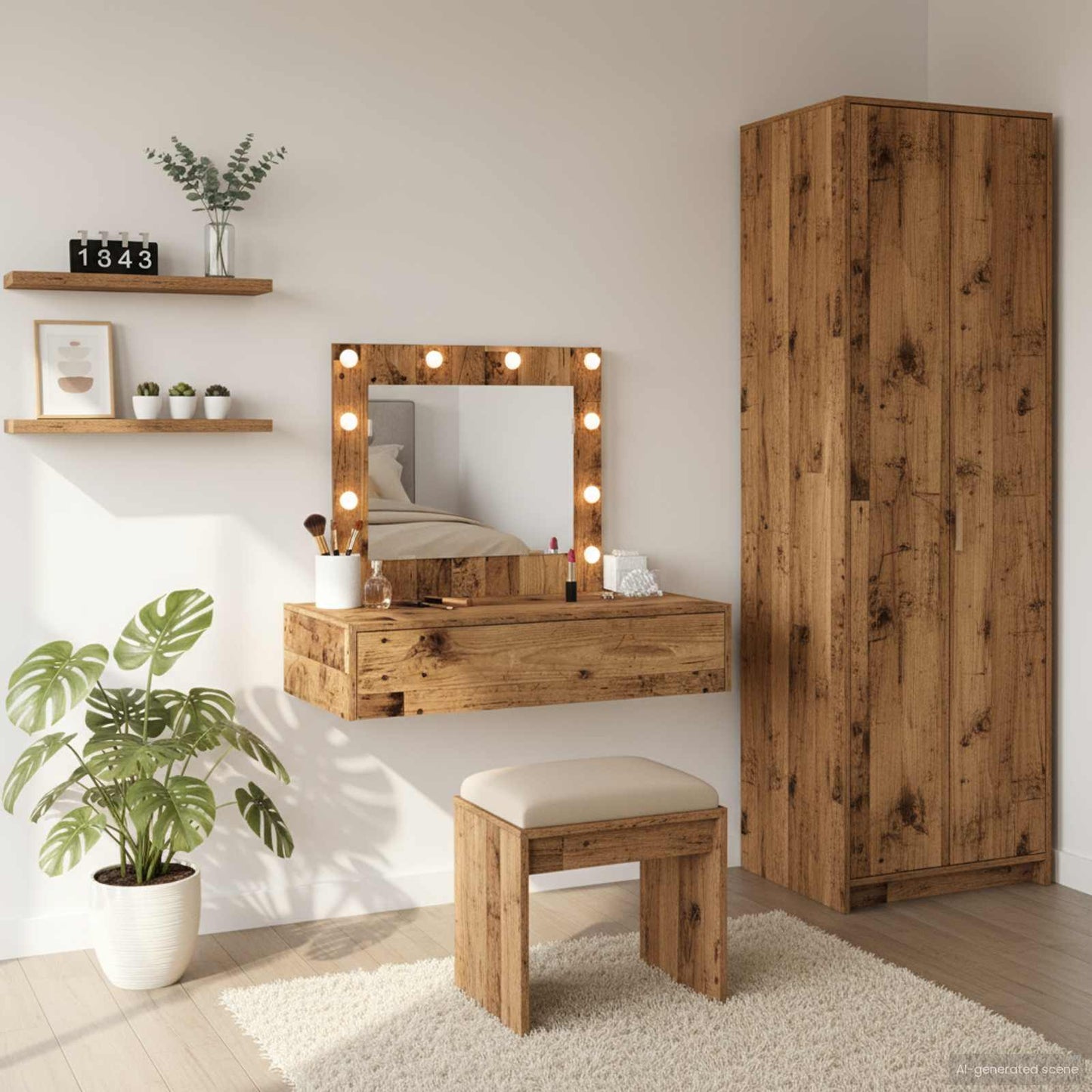 Schminktisch Braun 83 x 40 x 70 cm Holzwerkstoff