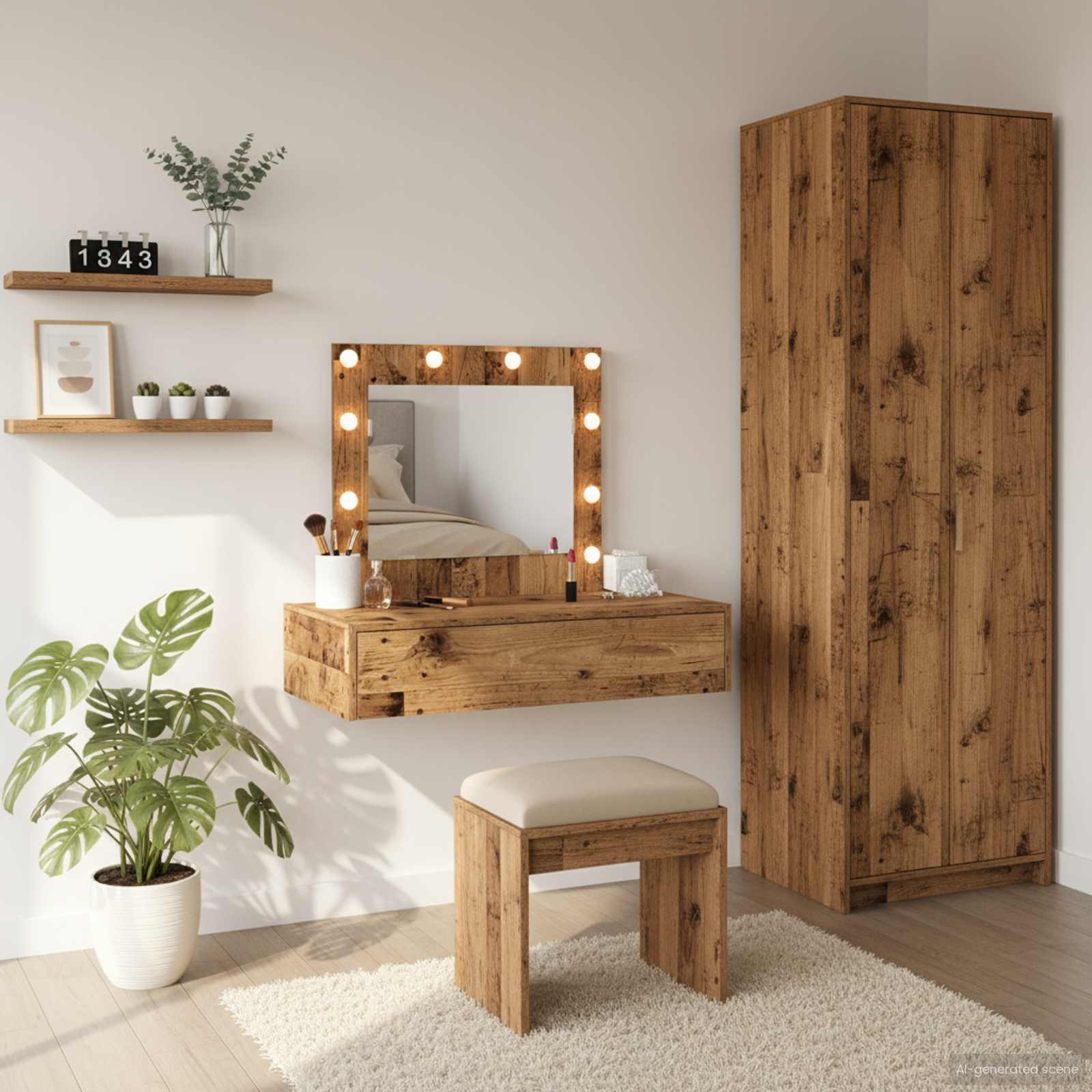 Schminktisch Braun 83 x 40 x 70 cm Holzwerkstoff