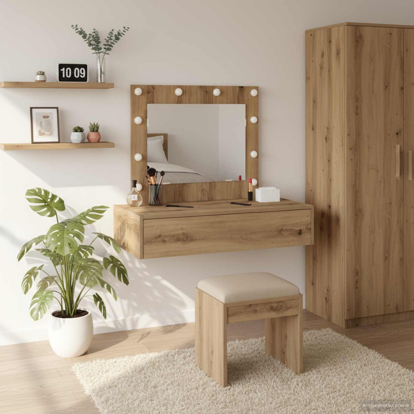 Schminktisch Braun 83 x 40 x 70 cm Holzwerkstoff