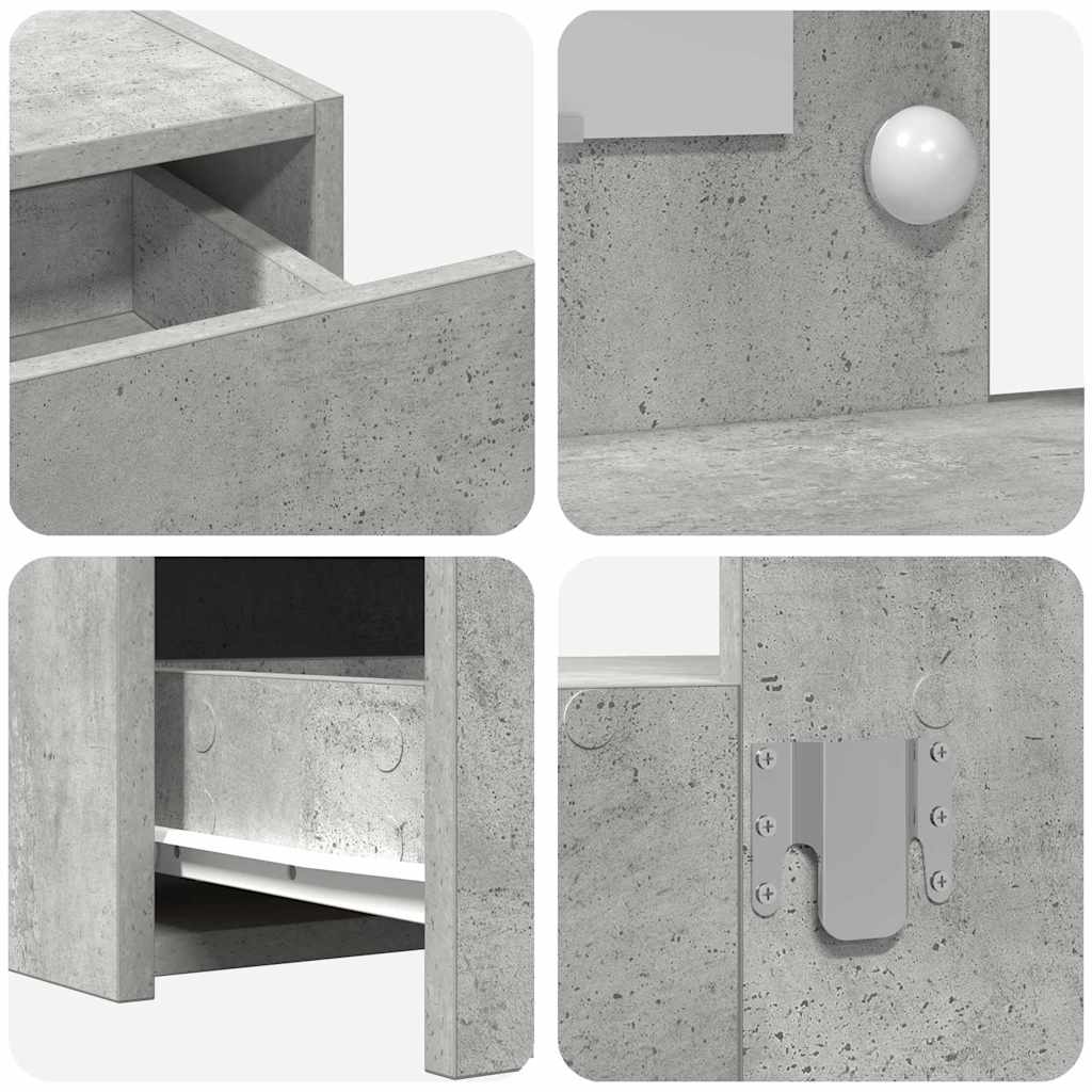 Schminktisch Grau 100 x 40 x 70 cm Holzwerkstoff