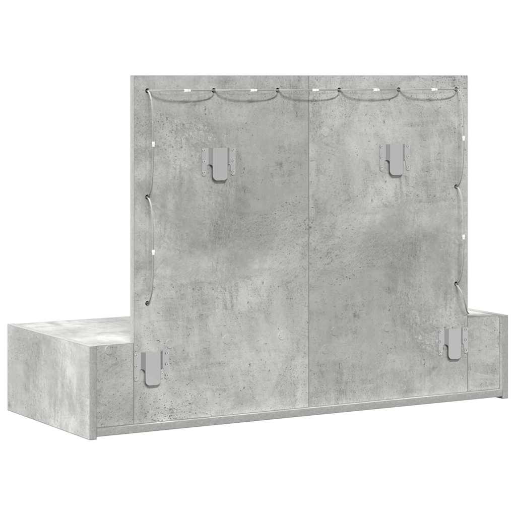 Schminktisch Grau 100 x 40 x 70 cm Holzwerkstoff
