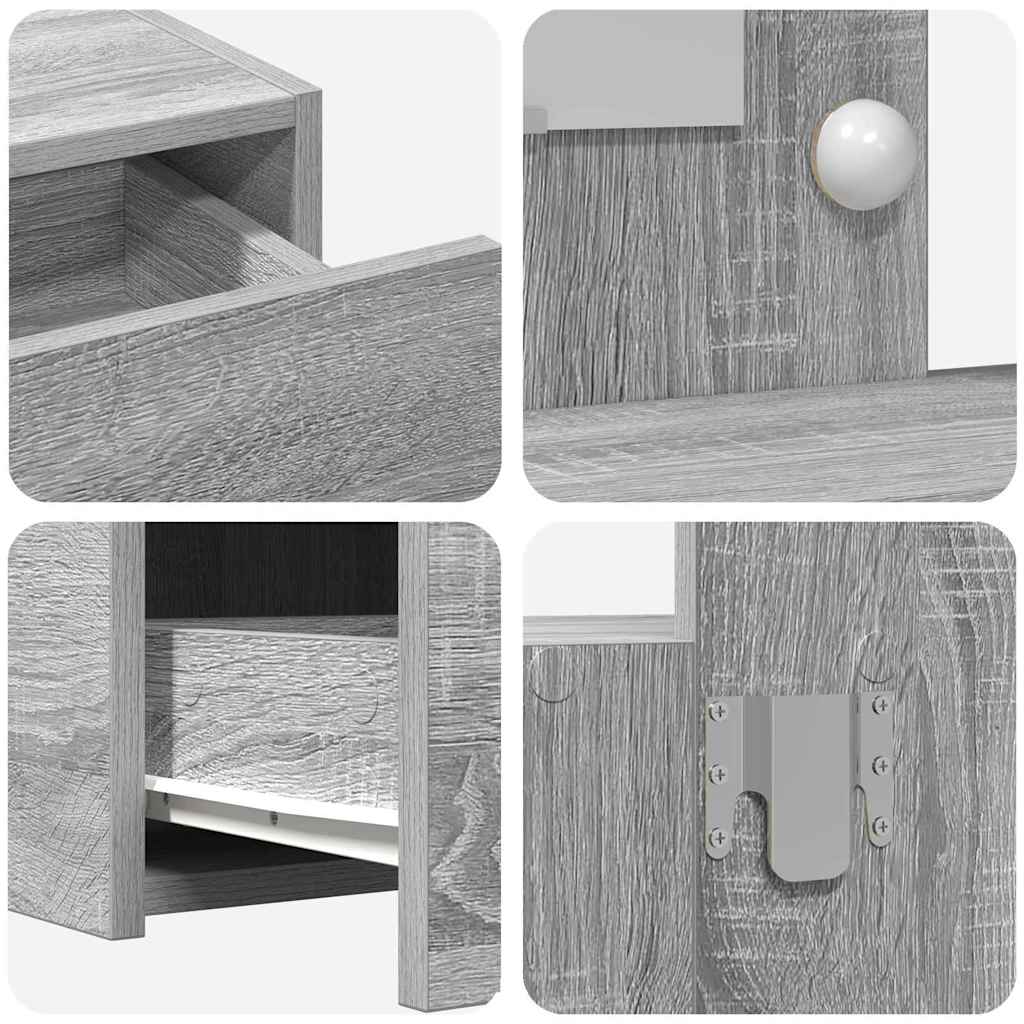 Schminktisch Grau 100 x 40 x 70 cm Holzwerkstoff