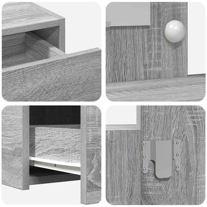 Schminktisch Grau 100 x 40 x 70 cm Holzwerkstoff