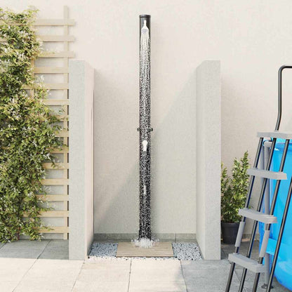 Außen Solardusche Schwarz 217 cm PVC und Aluminium