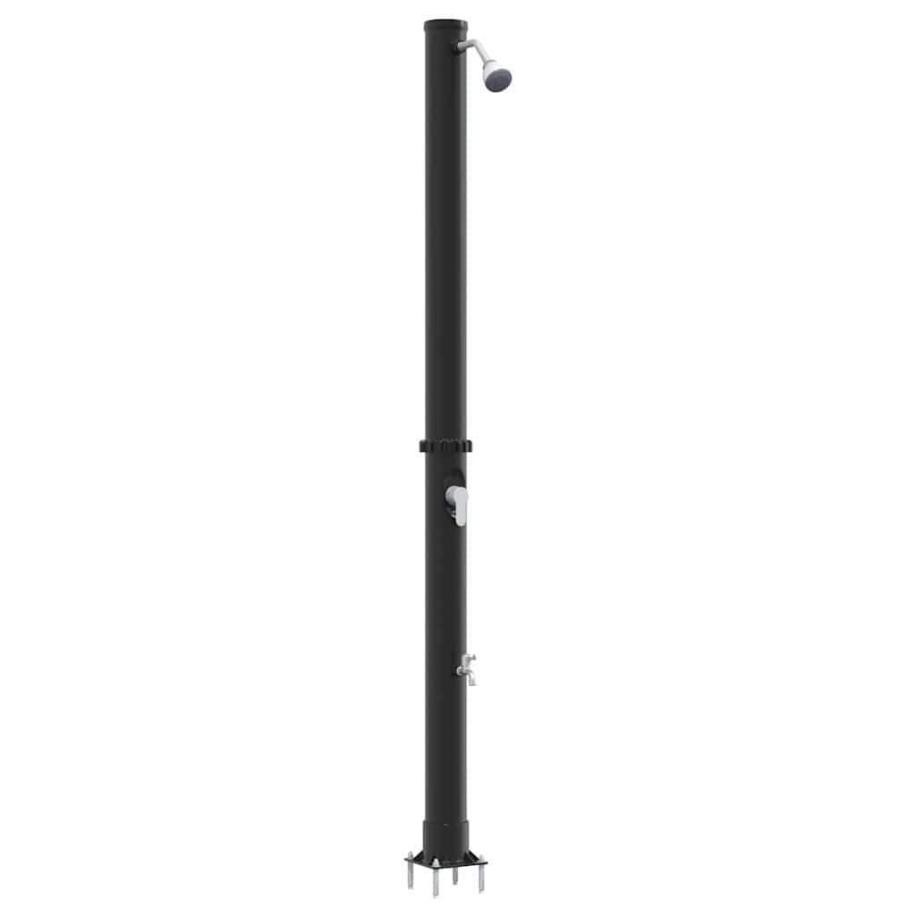 Außen Solardusche Schwarz 217 cm PVC und Aluminium