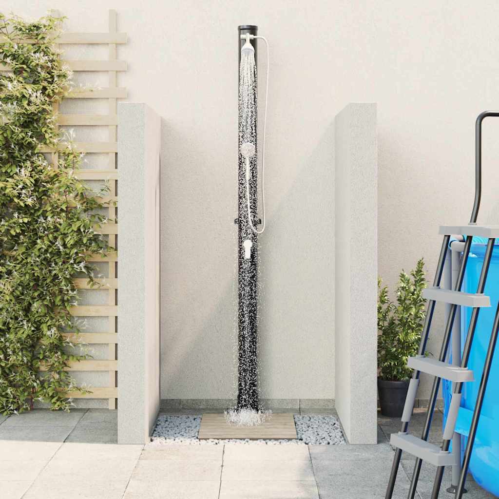 Außen Solardusche Schwarz 217 cm PVC und Aluminium