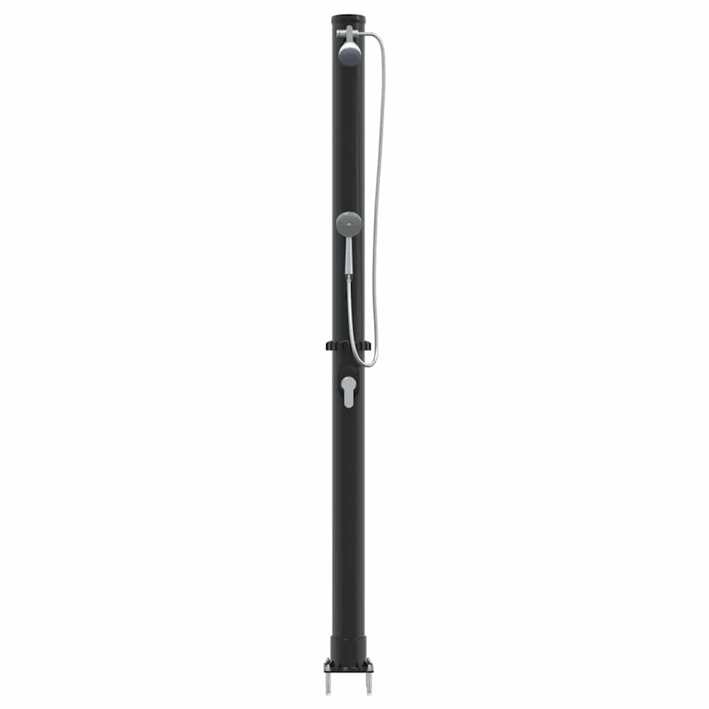 Außen Solardusche Schwarz 217 cm PVC und Aluminium