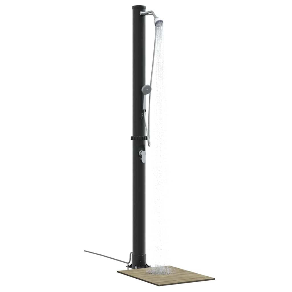 Außen Solardusche Schwarz 217 cm PVC und Aluminium