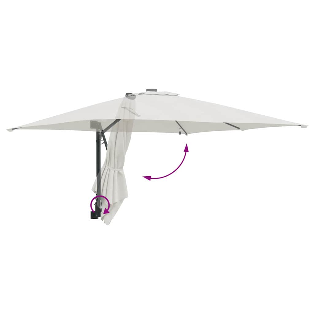 Garten-Sonnenschirm Sand 248,5 x 247,5 x 160 cm
