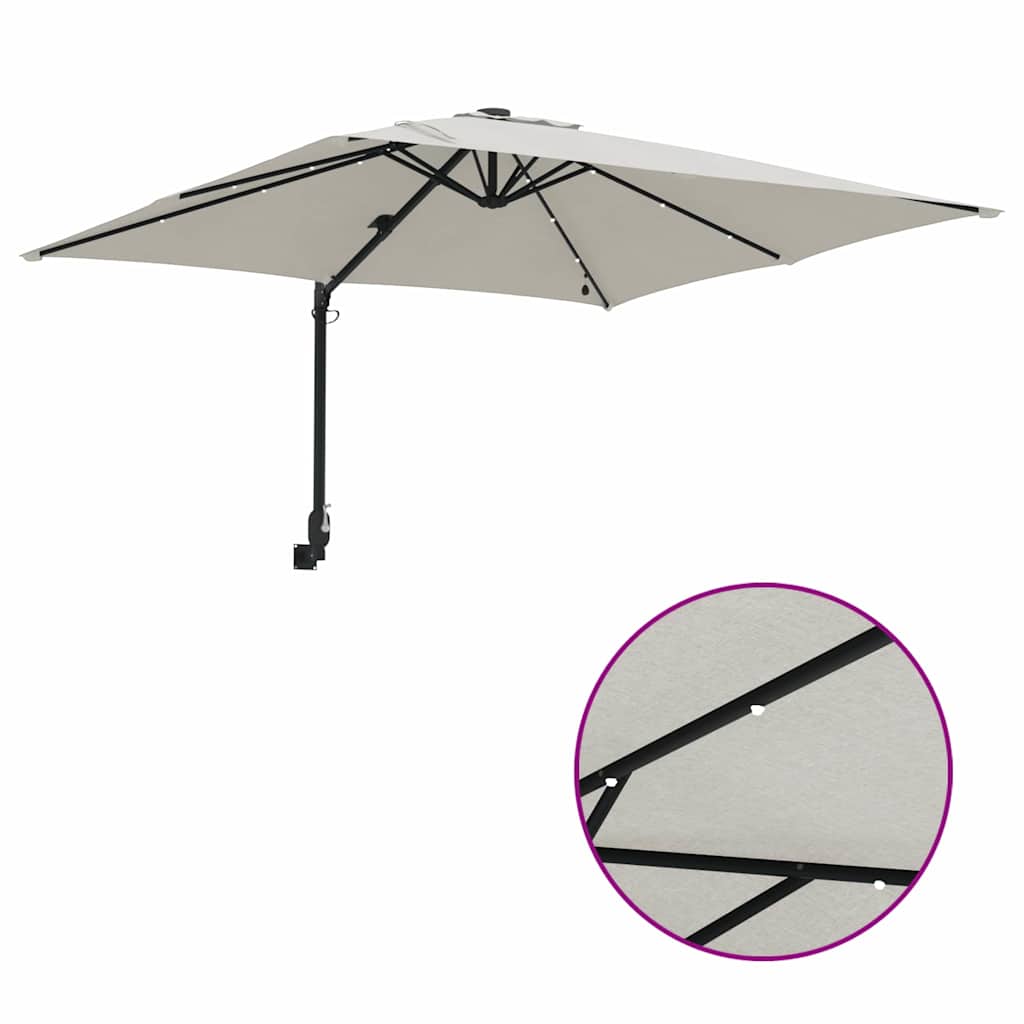 Garten-Sonnenschirm Sand 248,5 x 247,5 x 160 cm
