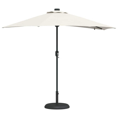 Garten-Sonnenschirm Sand 294 x 150 x 223 cm Polyester und Stahl